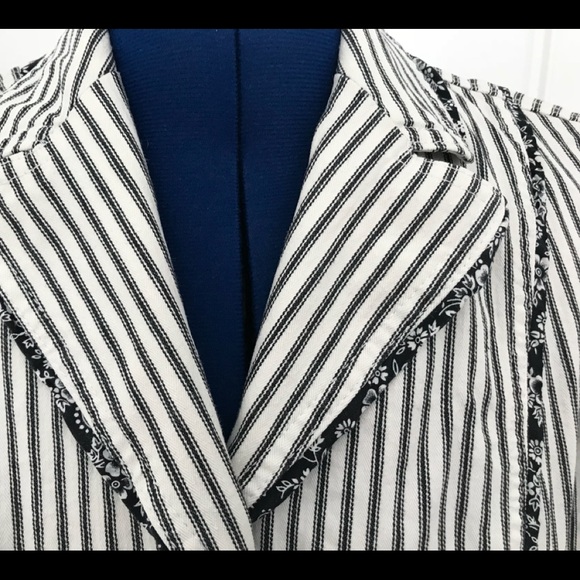 Loft Striped Blazer Sz 4 - Picture 3 of 5
